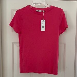 NWT Vineyard Vines Bright Knockout Pink Knit Crewneck Short Sleeve Tee Small